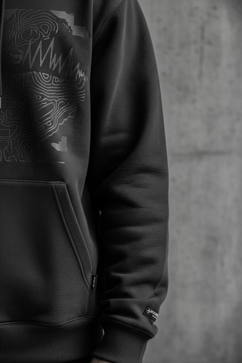 LIMITED 101 SIGNAL HOODIE fabric and graphic detail