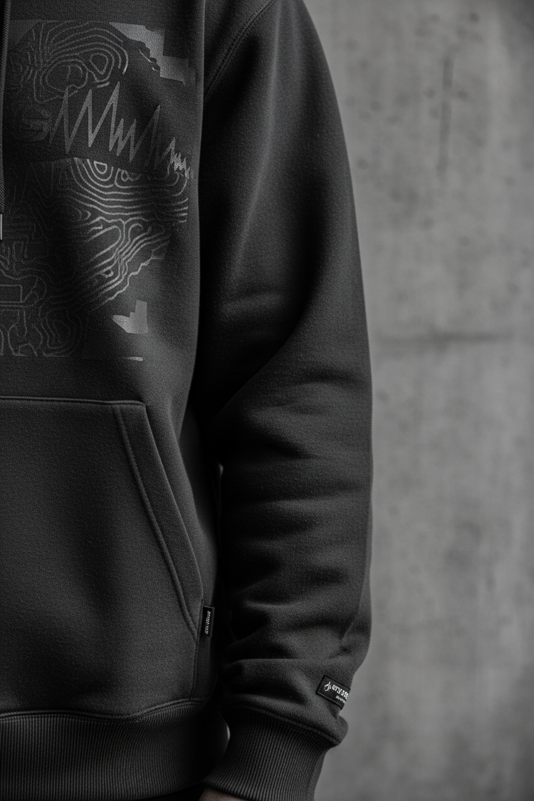 LIMITED 101 SIGNAL HOODIE fabric and graphic detail