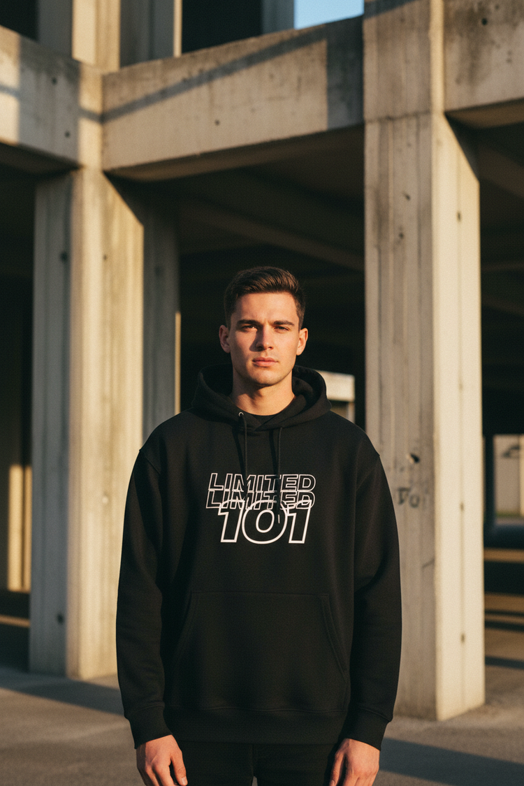 The 101 Core Hoodie by LIMITED 101 — lifestyle editorial campaign